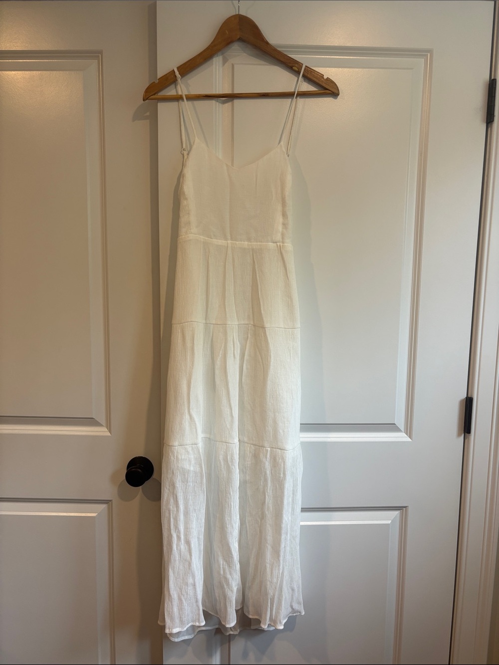 Women's White Spaghetti-Strap Maxi Dress